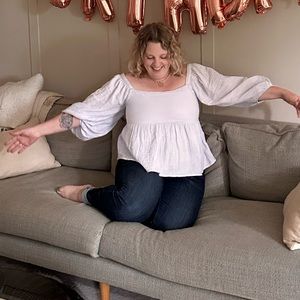 Periwinkle peplum top